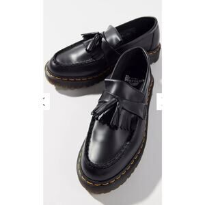 Dr. Martens Black Adrian Leather Platform Tassel Loafers Woman's 8 / Men's 7
